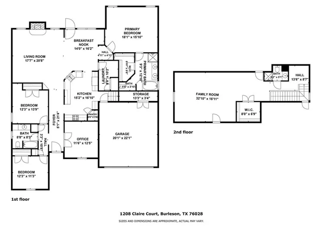 $450,000 | 1208 Claire Court, Burleson, TX 76028