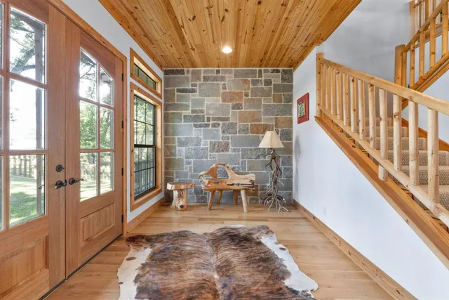a view of a porch with chairs