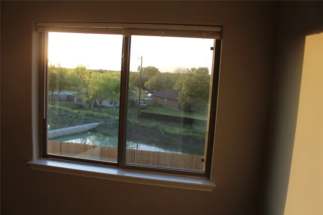 an empty room with a window