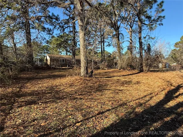a view of yard with trees