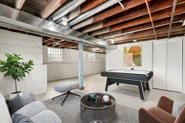 a room with furniture