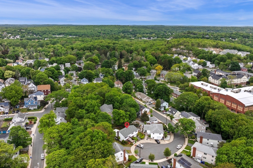 30 Lanark Road Malden, MA 02148 - Photo 36 of 40 an aerial view of residential houses with outdoor space and trees