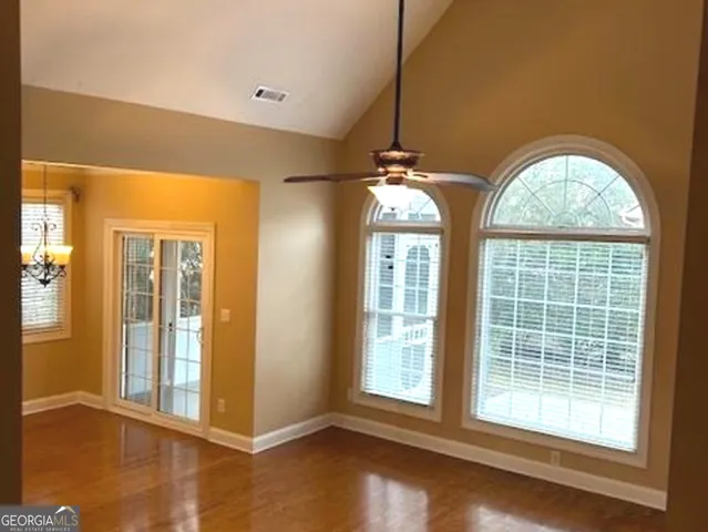 a view of a sink and a window