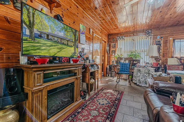 a outdoor space with lots of furniture and appliances