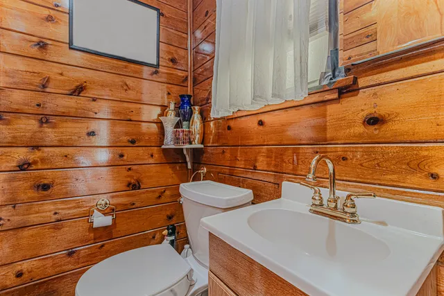 a bathroom with a toilet and a sink