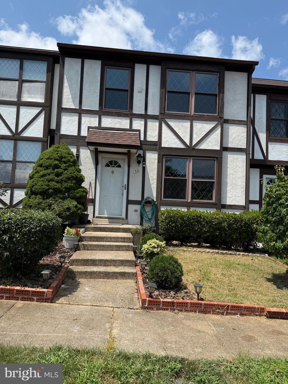 a front view of a house