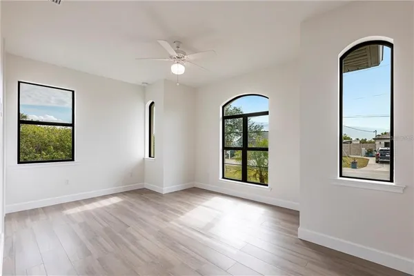 a view of a garage room