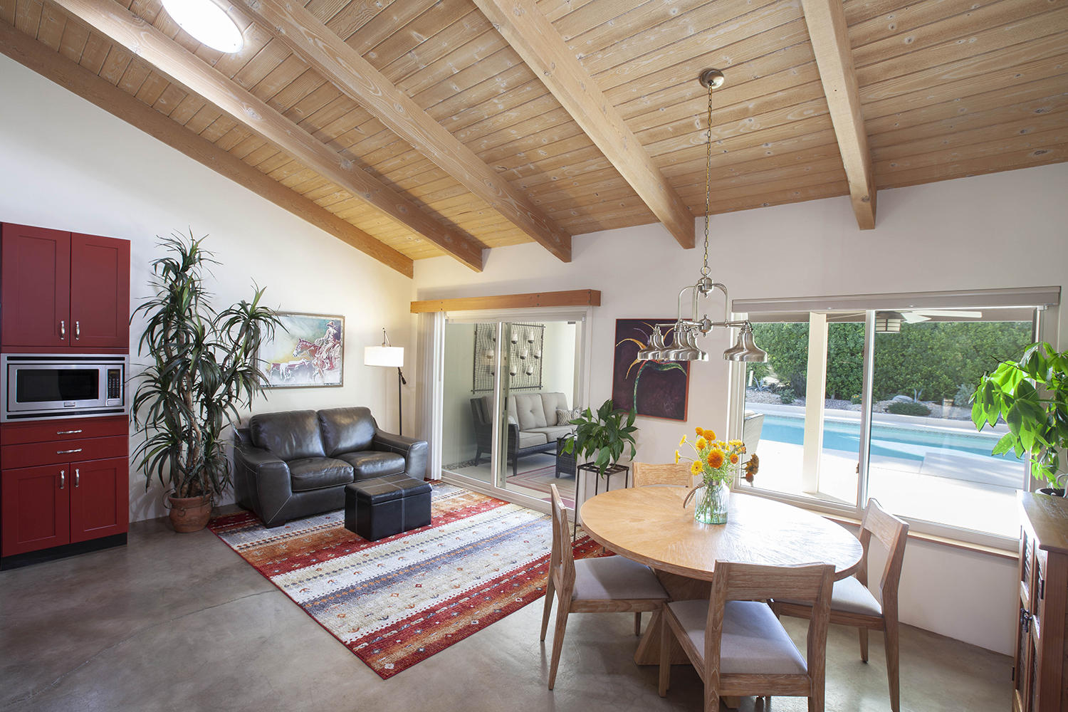 72861 Haystack Road Palm Desert, CA 92260 - Photo 23 of 45 a view of a dining room with furniture window and outside view