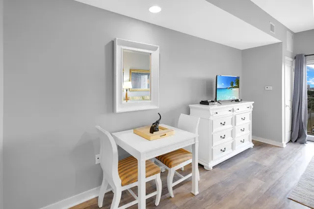 a workspace with furniture and window