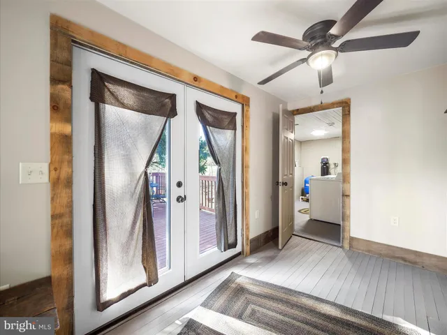 a view of a hallway view with staircase