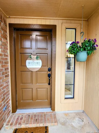 a view of a front door of house