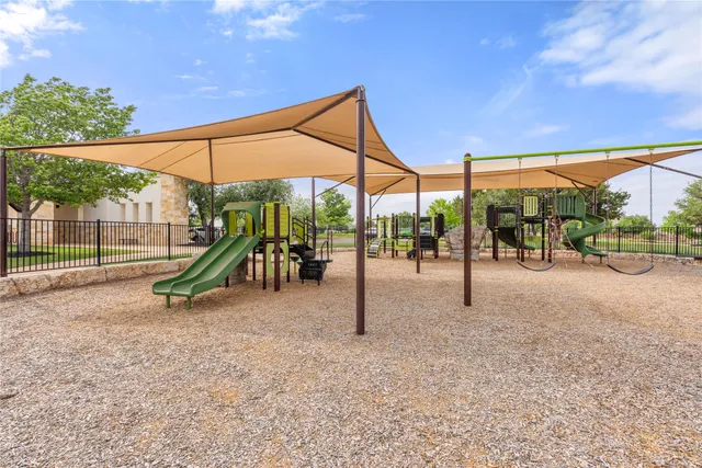 a view of park with slide