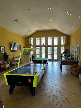 a view of a living room and dining room