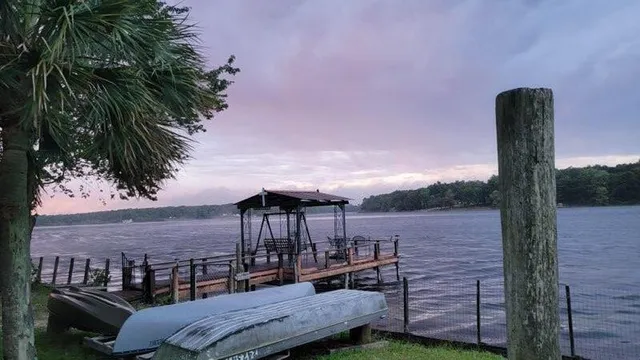 a view of a terrace with a bench