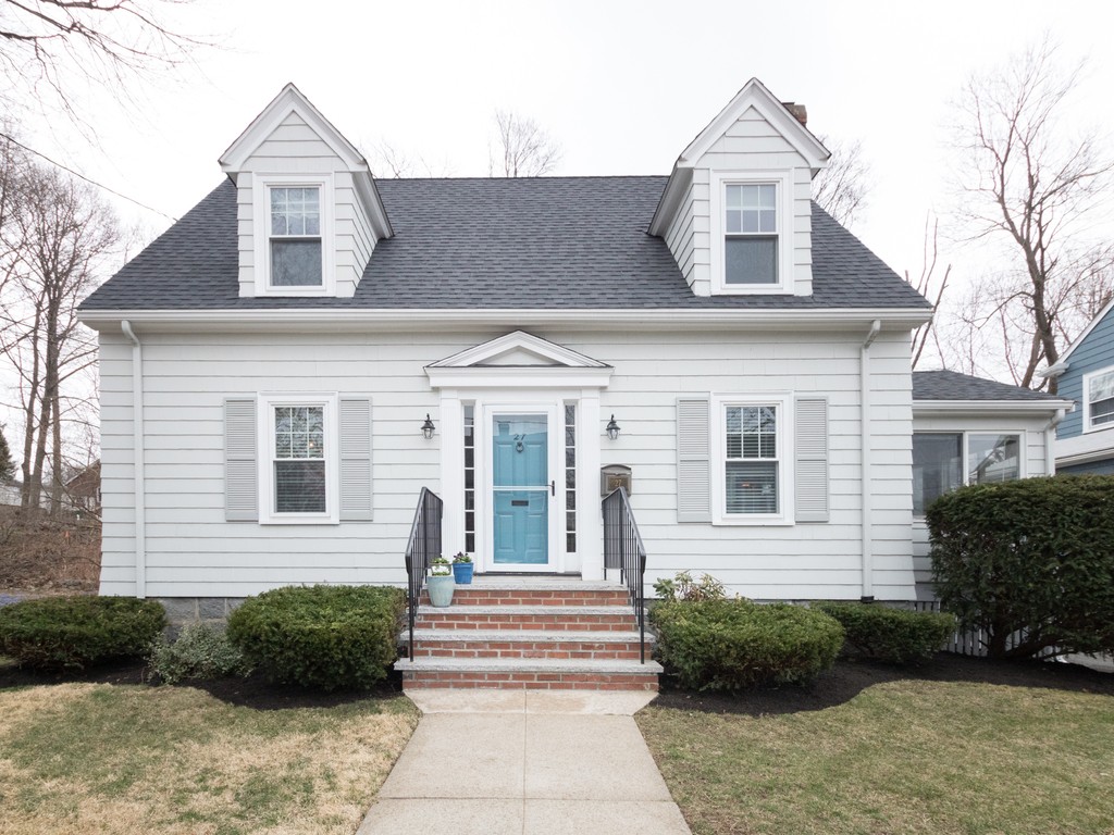 a front view of a house