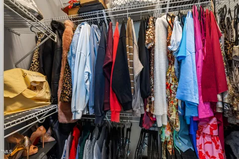 a view of a walk in closet