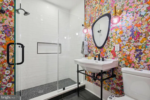 a view of entryway with wooden floor