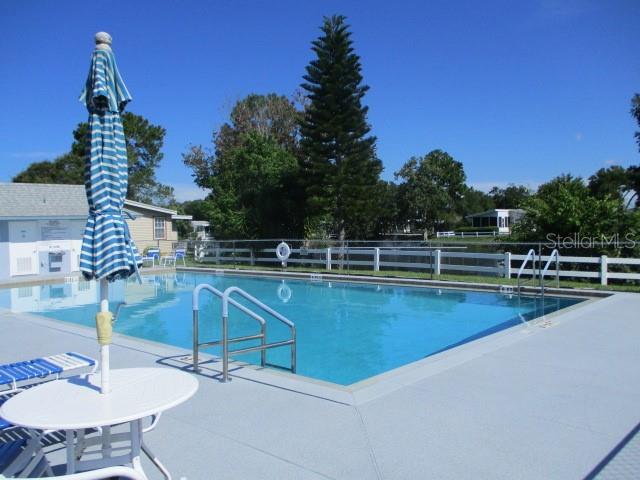 3024 Manatee Road Tavares, FL 32778 - Photo 32 of 39 a view of a swimming pool with a table and chairs