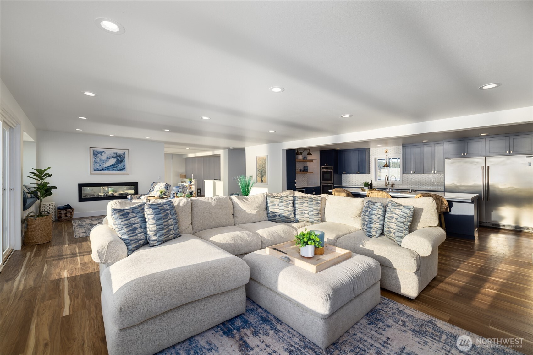 2575 West Beach Road Oak Harbor, WA 98277 - Photo 16 of 40 a living room with furniture and view of kitchen