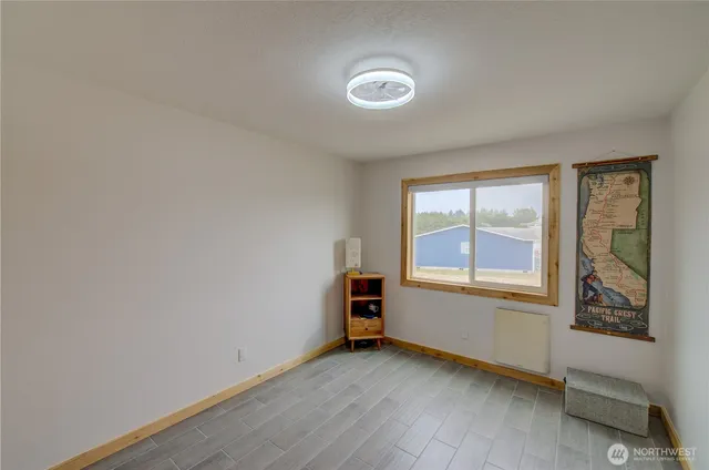 an empty room with a window