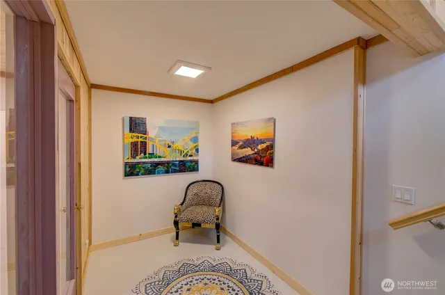 a picture of a bench in a room