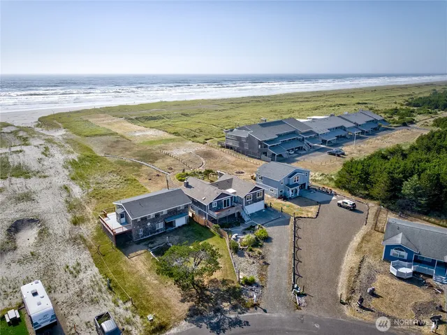 a view of an ocean and beach