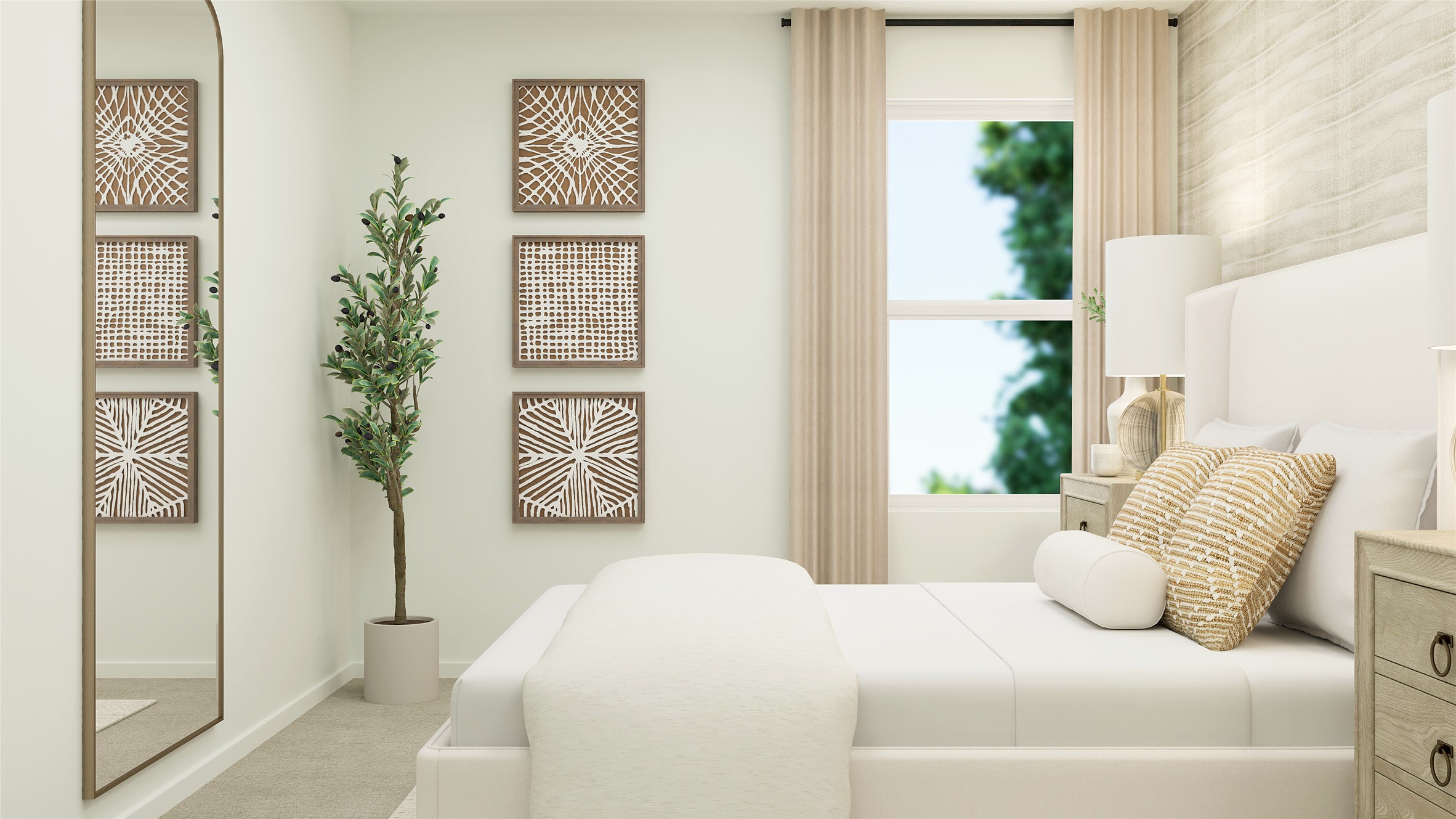 415 Silvercloud Drive Lockhart, TX 78644 - Photo 9 of 28 a bedroom with a bed and a potted plant