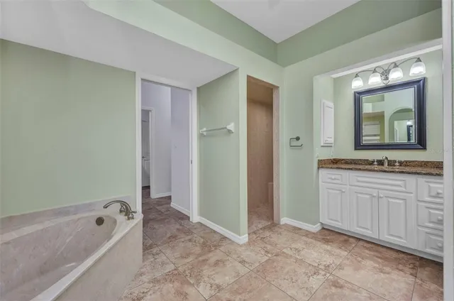 a bathroom with a sink and a tub