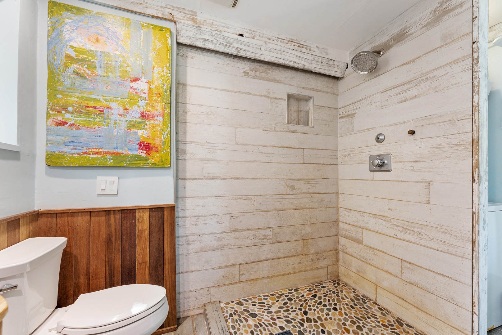 129 Beach Road Vineyard Haven, MA 02568 - Photo 31 of 71 a bathroom with a toilet and a shower