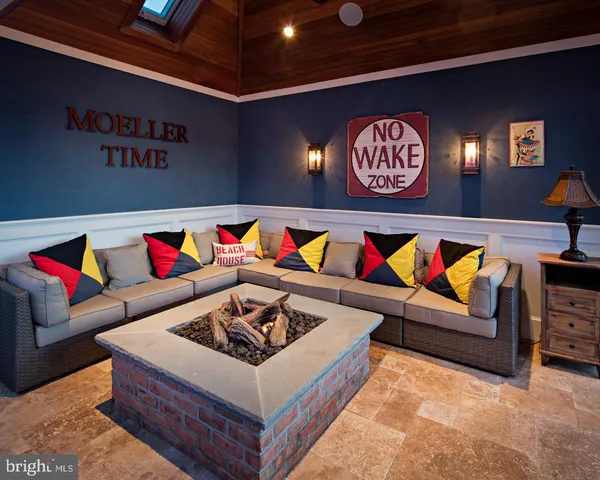 a living room with furniture and a couch