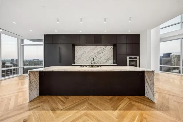 a view of balcony with furniture