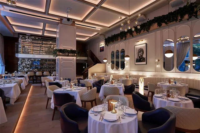 a living room with lots of furniture