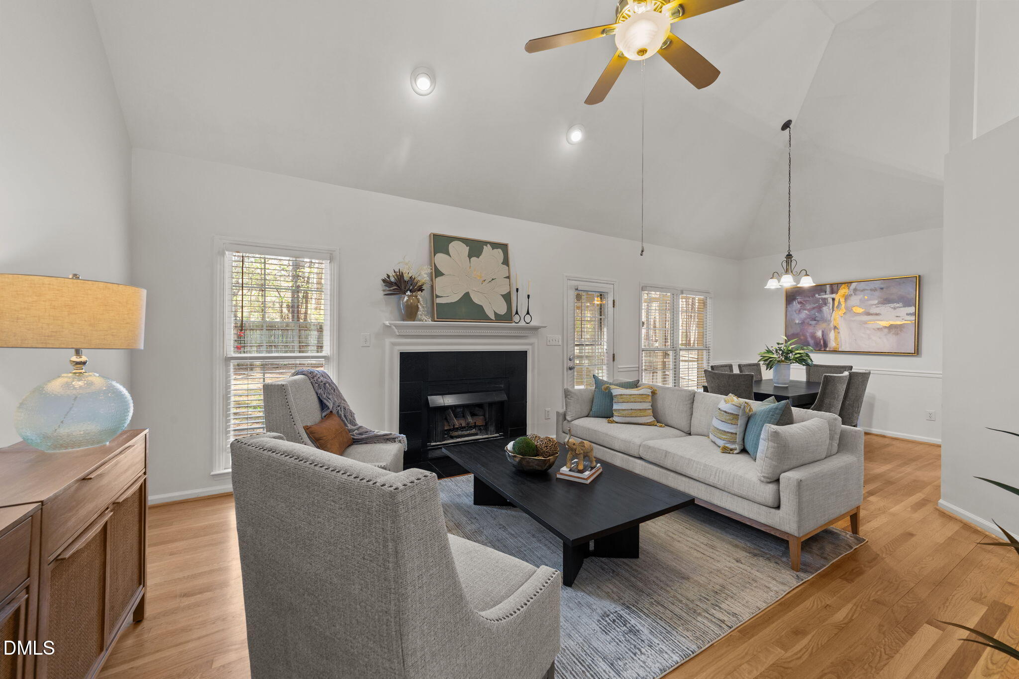 1641 Hall Boulevard Garner, NC 27529 - Photo 14 of 37 a living room with furniture and a fireplace
