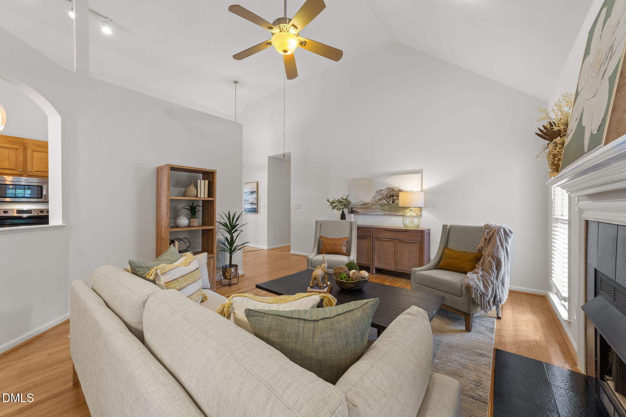 1641 Hall Boulevard Garner, NC 27529 - Photo 5 of 37 a living room with furniture and a fireplace