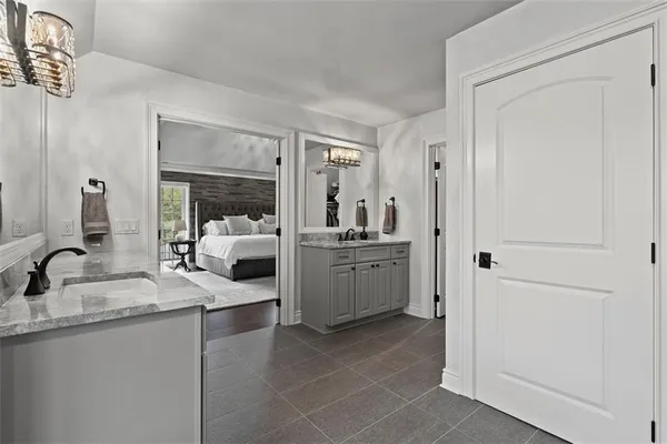 a living room with furniture and a couch