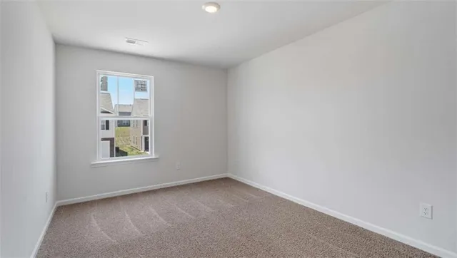 an empty room with a window