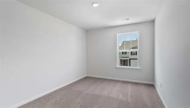 an empty room with a window