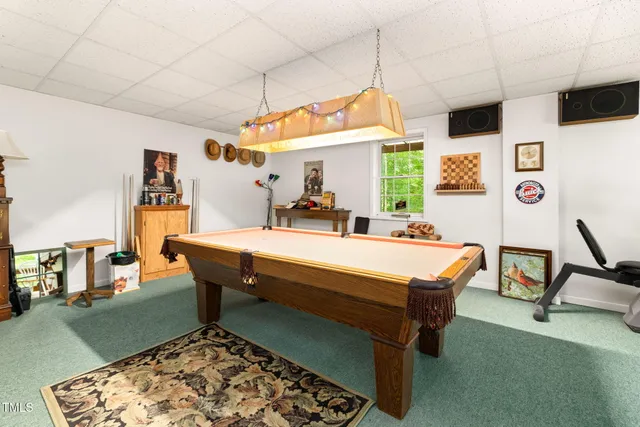 a room with furniture and a table