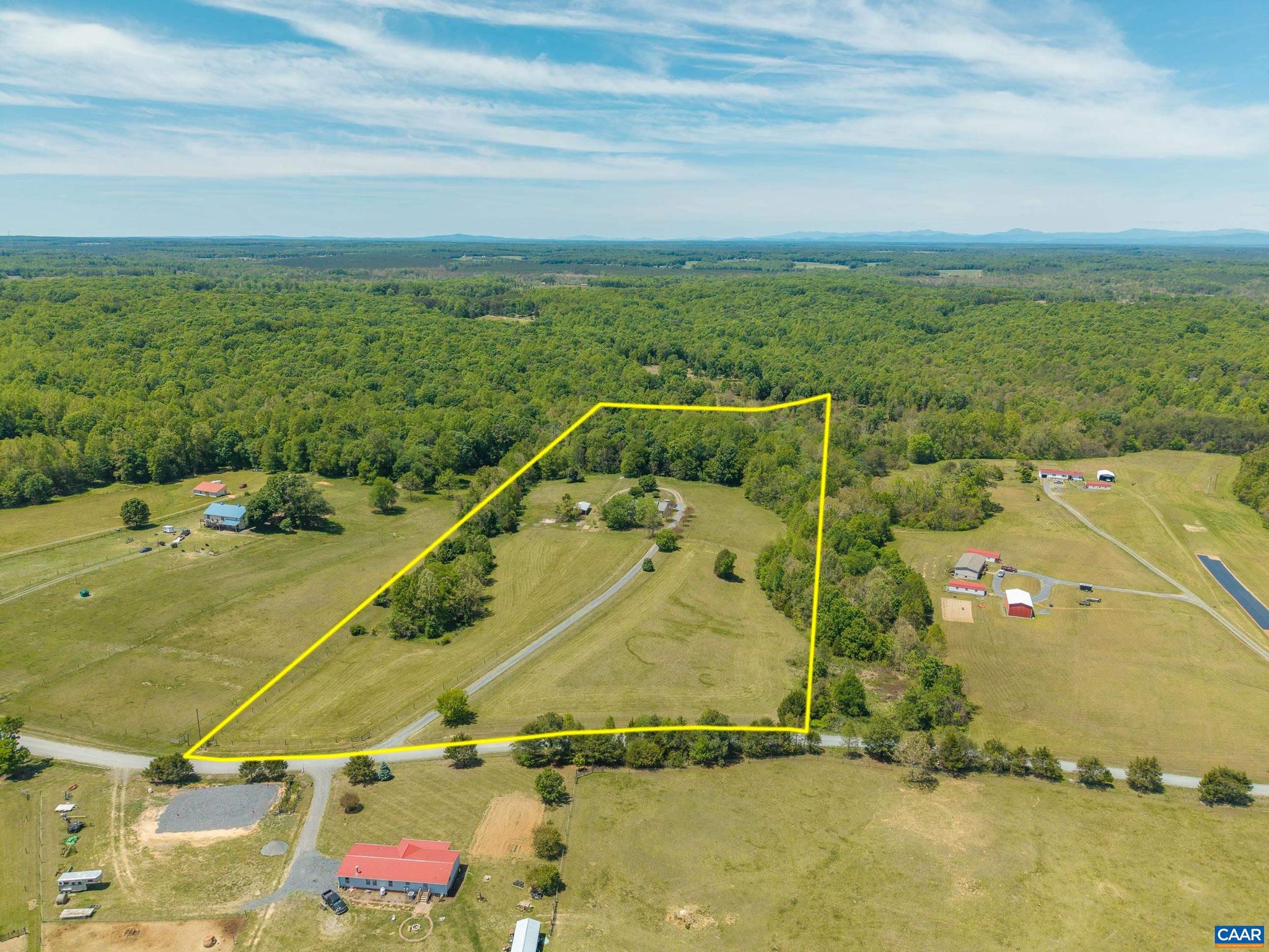 1075 Social Hall Road New Canton, VA 23123 - Photo 37 of 64 an aerial view of residential houses with outdoor space