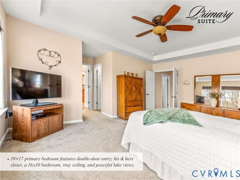 4101 Water Overlook Boulevard Midlothian, VA 23112 - Photo 25 of 50 a bedroom with a bed and a flat screen tv