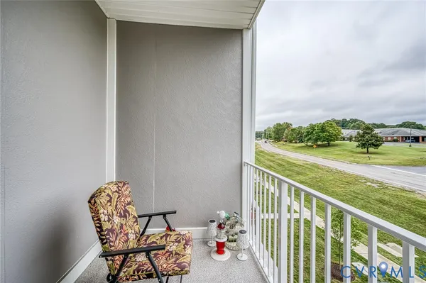 a view of a balcony