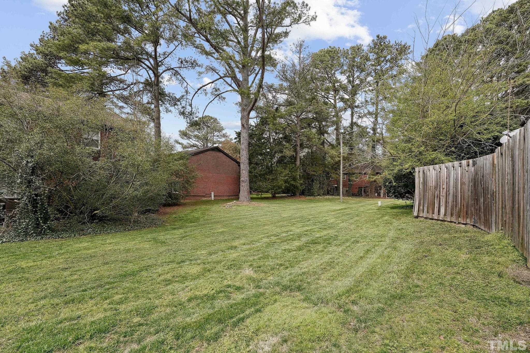 5809 Nottoway Court, Unit B Raleigh, NC 27609 - Photo 21 of 21 a backyard of a house with lots of green space