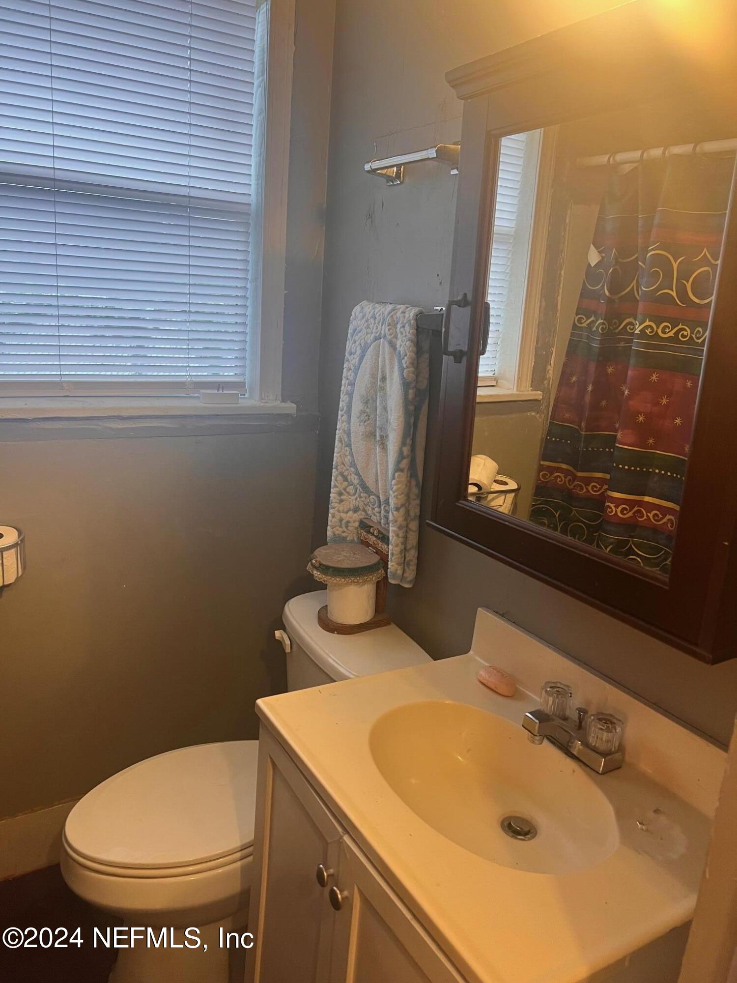 4203 Spring Park Road Jacksonville, FL 32207 - Photo 17 of 19 a bathroom with a toilet sink and mirror
