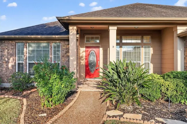 a front view of a house with entryway