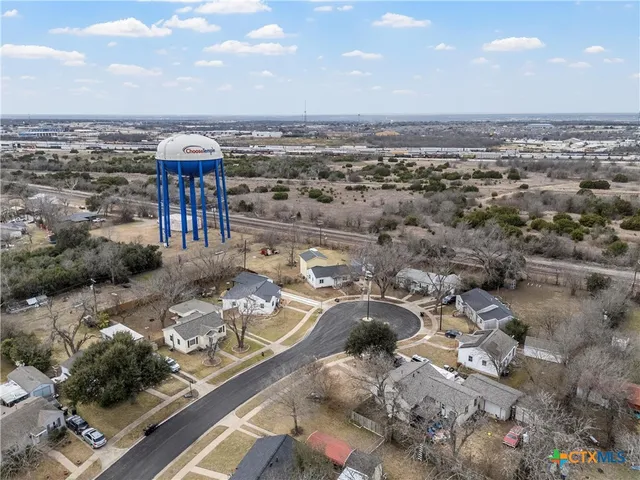 an aerial view of a city