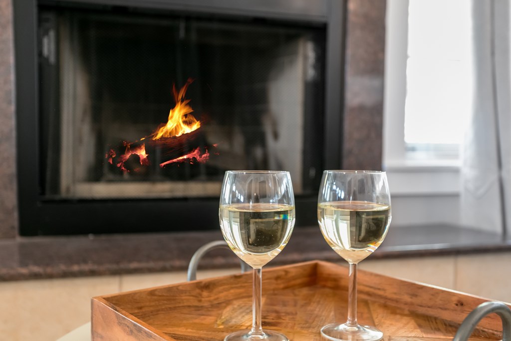 229 Ranch Road 1 Stonewall, TX 78671 - Photo 13 of 25 a bottle of wine and a glass of wine sitting near a window