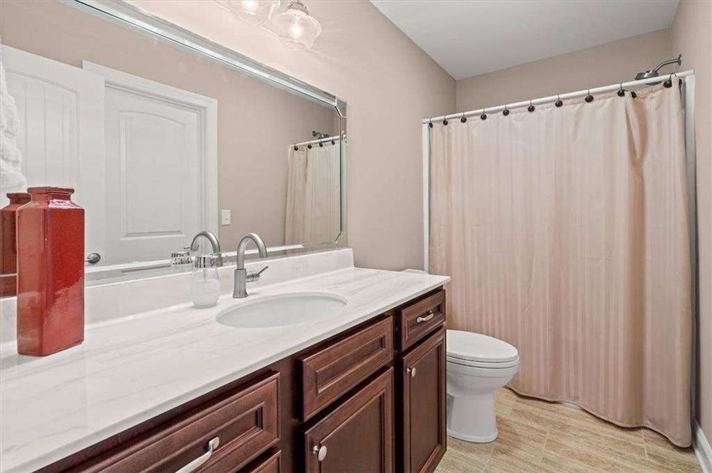 5320 North Helton Road Winston, GA 30187 - Photo 43 of 100 a bathroom with a sink a toilet and a mirror