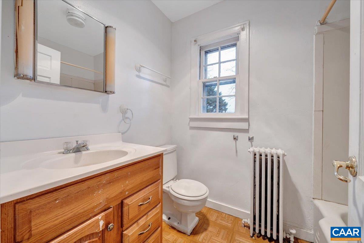 2420 James River Road Esmont, VA 22937 - Photo 26 of 75 a bathroom with a sink a toilet and mirror