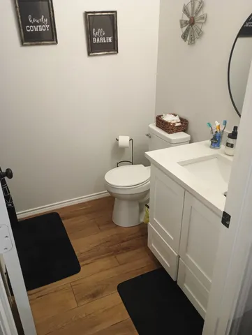 a bathroom with a sink and a toilet