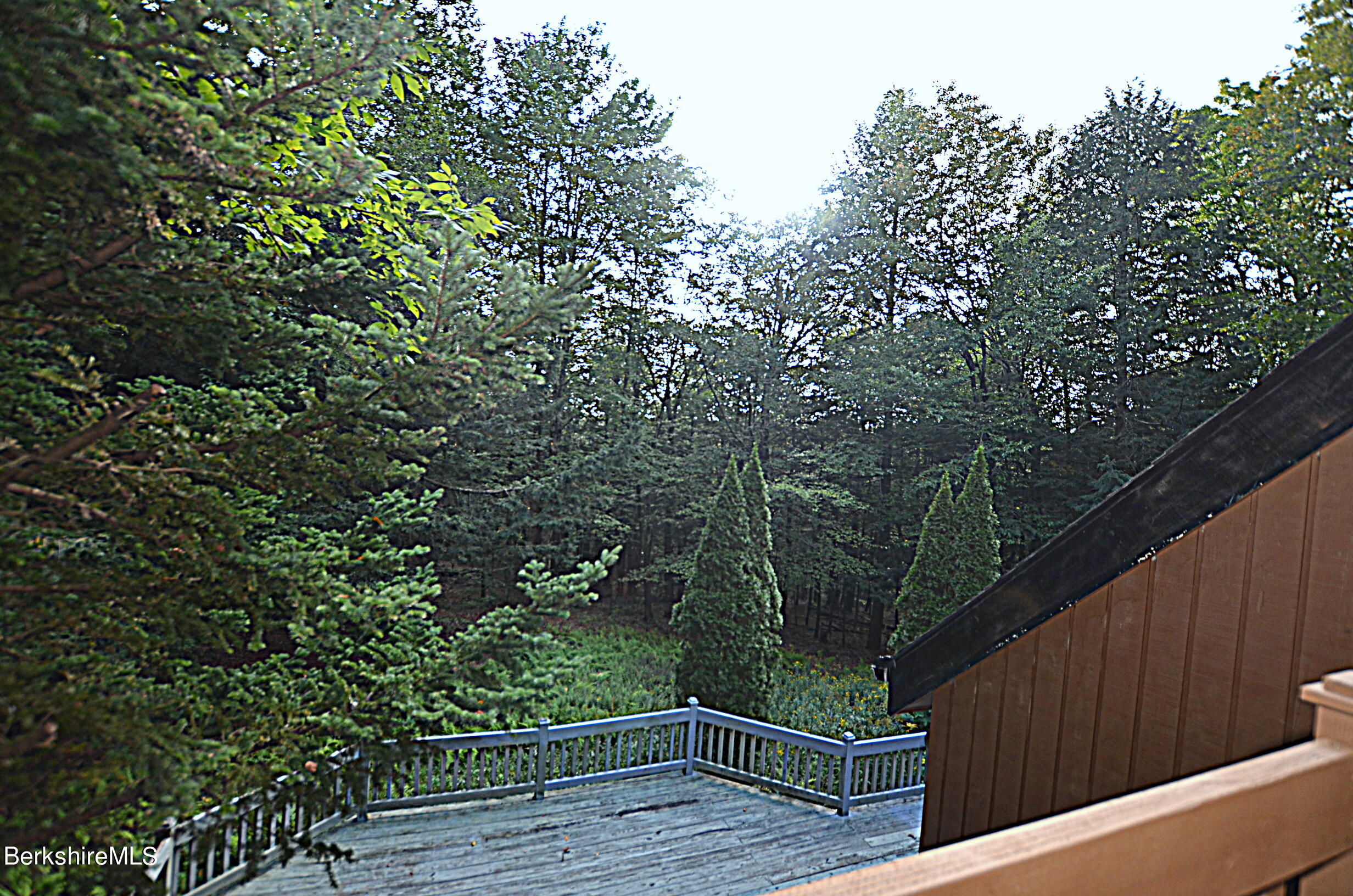 2477 West Center Road Otis, MA 01253 - Photo 24 of 31 a balcony with wooden floor and trees in the background